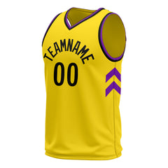 Custom Yellow Basketball Jersey Athletic Sports Shirts For Aldult Youths