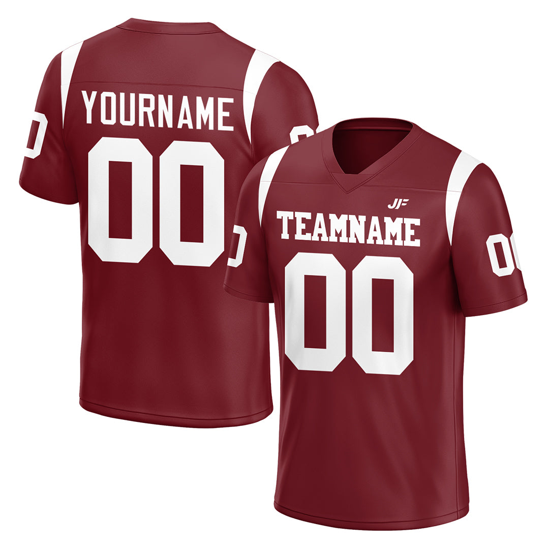 Custom Burgundy Football Jersey Athletic Special Fans Edition Shirt