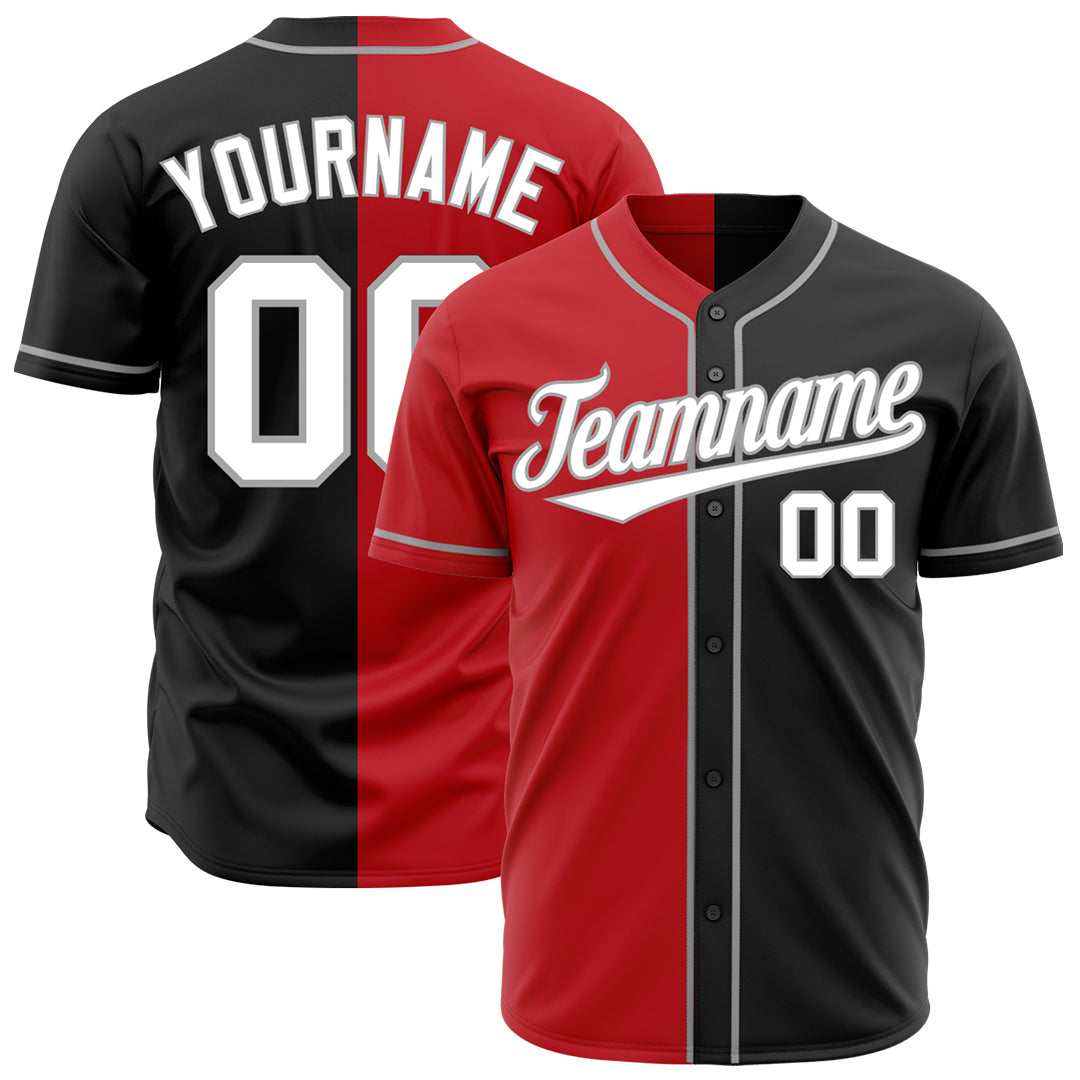 Custom Split Baseball Jersey Outdoor Casual Authentic Shirts