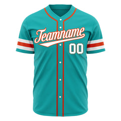 Custom Aqua Baseball Jersey Authentic Button Down Vintage Game Training Shirt