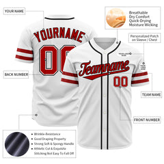 Custom White Baseball Jersey Authentic Button Down Vintage Game Training Shirt