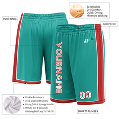 Custom Aqua Basketball Shorts Athletic Mesh Training Shorts