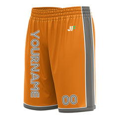 Custom Bay Orange Basketball Shorts Athletic Mesh Training Shorts