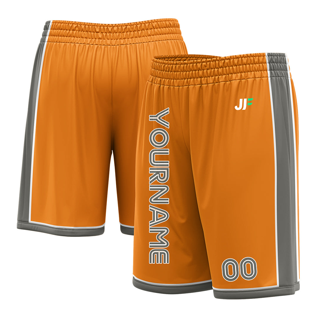 Custom Bay Orange Basketball Shorts Athletic Mesh Training Shorts