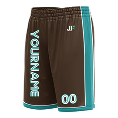 Custom Brown Basketball Shorts Athletic Mesh Training Shorts