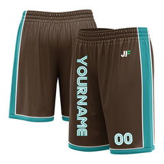 Custom Brown Basketball Shorts Athletic Mesh Training Shorts