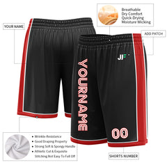 Custom Black Basketball Shorts Athletic Mesh Training Shorts