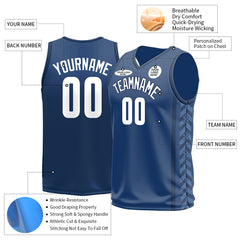 Custom Blue Basketball Jersey Mesh Athletic City Team Sport Shirts