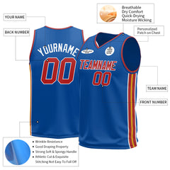 Custom Blue Basketball Jersey Design Your Own Mesh Athletic Performance Shirts