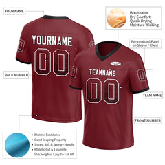 Custom Burgundy Football Jersey Special Fans Edition Design Athletic Sportwear Shirts