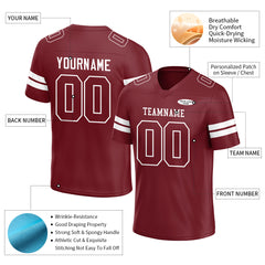 Custom Burgundy Football Jersey American Special Fans Edition Design Athletic Sportwear Shirts