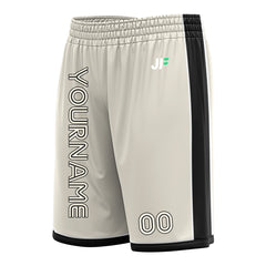 Custom Cream Basketball Shorts Athletic Mesh Training Shorts