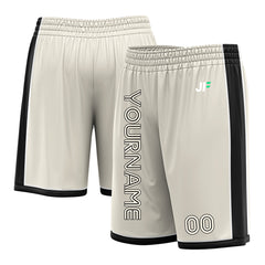 Custom Cream Basketball Shorts Athletic Mesh Training Shorts