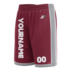 Custom Crimson Basketball Shorts Athletic Mesh Training Shorts