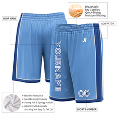 Custom Elecrtic Blue Basketball Shorts Athletic Mesh Training Shorts