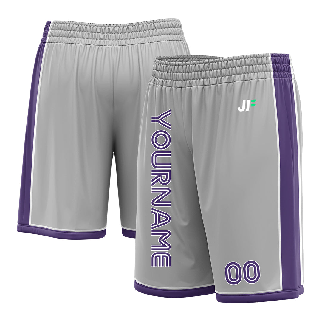 Custom Gray Basketball Shorts Athletic Mesh Training Shorts