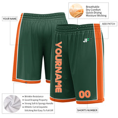 Custom Green Basketball Shorts Athletic Mesh Training Shorts