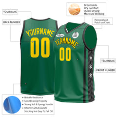 Custom Green Basketball Jersey Mesh Athletic City Team Sport Shirts