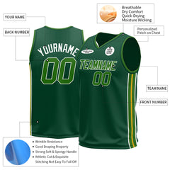 Custom Green Basketball Jersey Design Your Own Mesh Athletic Performance Shirts