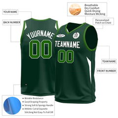 Custom Green Basketball Jersey Design Your Own Mesh Sportswear Shirts