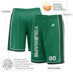 Custom Kelly Green Basketball Shorts Athletic Mesh Training Shorts