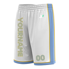 Custom White Basketball Shorts Athletic Mesh Training Shorts