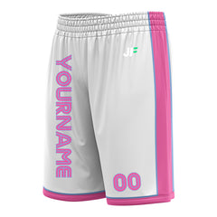 Custom Medium White Basketball Shorts Athletic Mesh Training Shorts