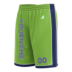 Custom Neon Green Basketball Shorts Athletic Mesh Training Shorts