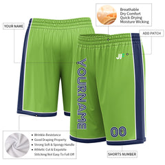 Custom Neon Green Basketball Shorts Athletic Mesh Training Shorts