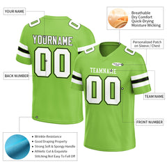 Custom Neon Green Football Jersey Print Name Number Logo American Special Fans Edition Design Shirts