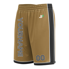 Custom Old Gold Basketball Shorts Athletic Mesh Training Shorts