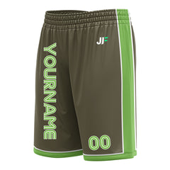 Custom Olive Basketball Shorts Athletic Mesh Training Shorts