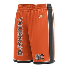 Custom Orange Basketball Shorts Athletic Mesh Training Shorts