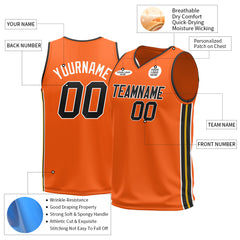 Custom Orange Basketball Jersey Design Your Own Mesh Athletic Performance Shirts