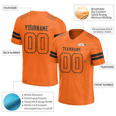 Custom Orange Football Jersey American Special Fans Edition Design Athletic Sportwear Shirts