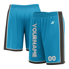 Custom Panther Blue Basketball Shorts Athletic Mesh Training Shorts