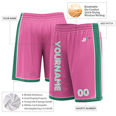 Custom Pink Basketball Shorts Athletic Mesh Training Shorts