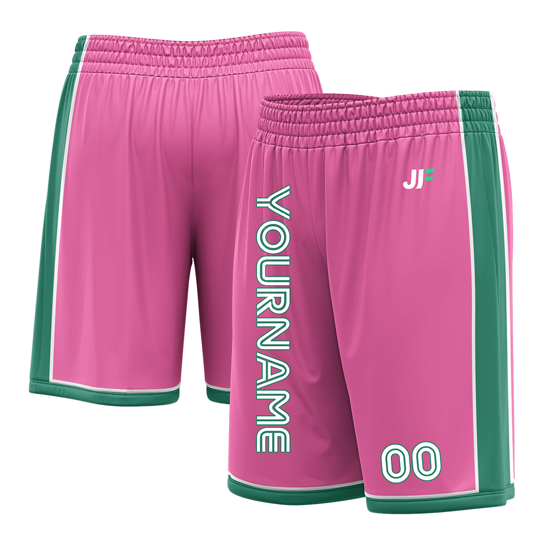 Custom Pink Basketball Shorts Athletic Mesh Training Shorts