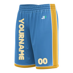 Custom Powder Blue Basketball Shorts Athletic Mesh Training Shorts