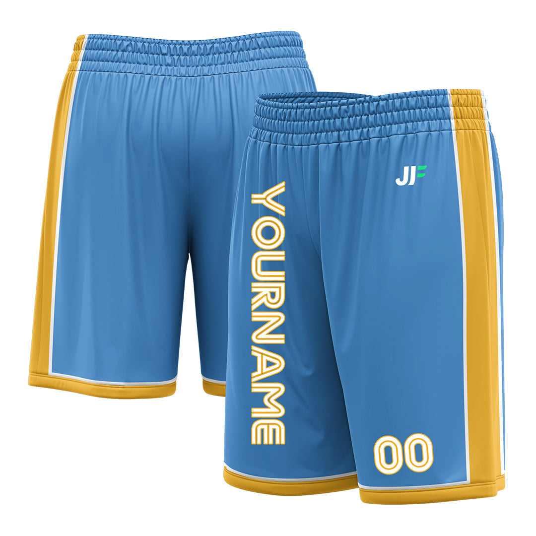 Custom Powder Blue Basketball Shorts Athletic Mesh Training Shorts