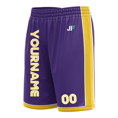 Custom Purple Basketball Shorts Athletic Mesh Training Shorts