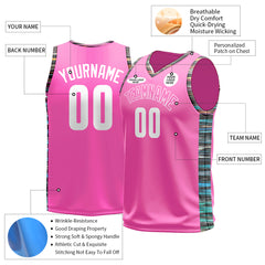 Custom Pink Basketball Jersey Design Your Own Mesh Athletic Sport Shirts