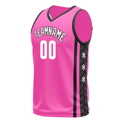 Custom Pink Basketball Jersey Mesh Athletic City Team Sport Shirts