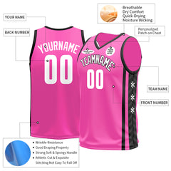 Custom Pink Basketball Jersey Mesh Athletic City Team Sport Shirts