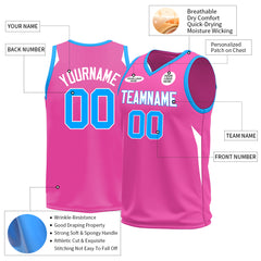 Custom Pink Basketball Jersey Design Your Own Mesh Sportswear Shirts