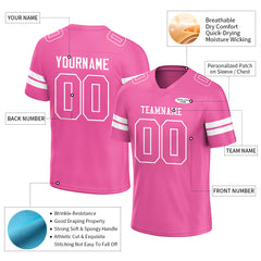 Custom Pink Football Jersey American Special Fans Edition Design Athletic Sportwear Shirts