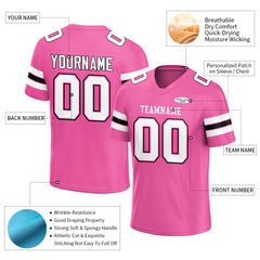 Custom Pink Football Jersey Print Name Number Logo American Special Fans Edition Design Shirts