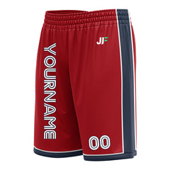 Custom Red Basketball Shorts Athletic Mesh Training Shorts