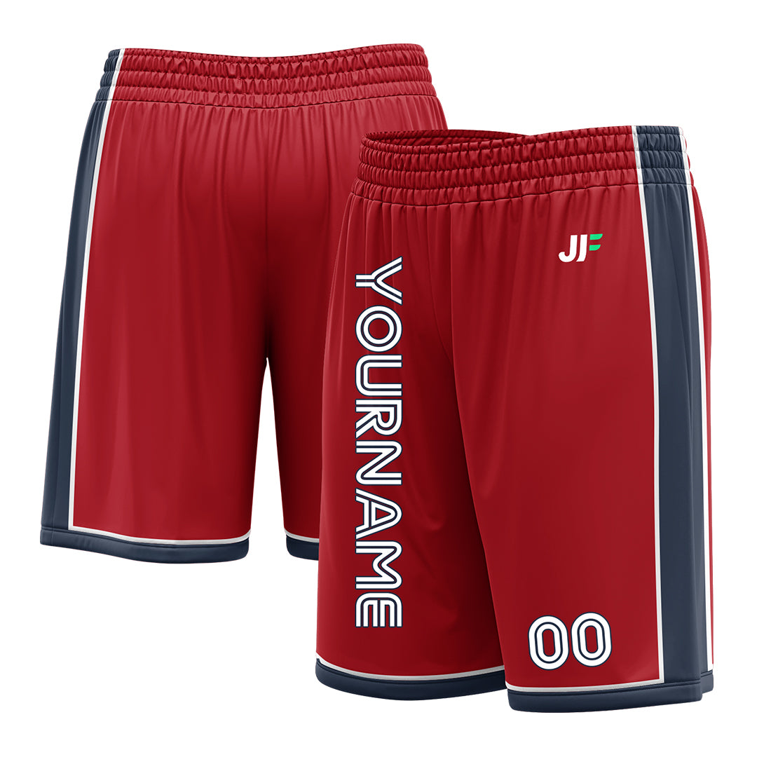 Custom Red Basketball Shorts Athletic Mesh Training Shorts