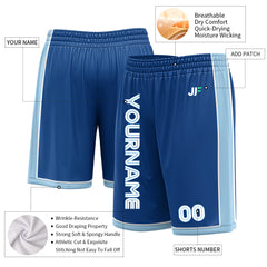 Custom Royal Basketball Shorts Athletic Mesh Training Shorts